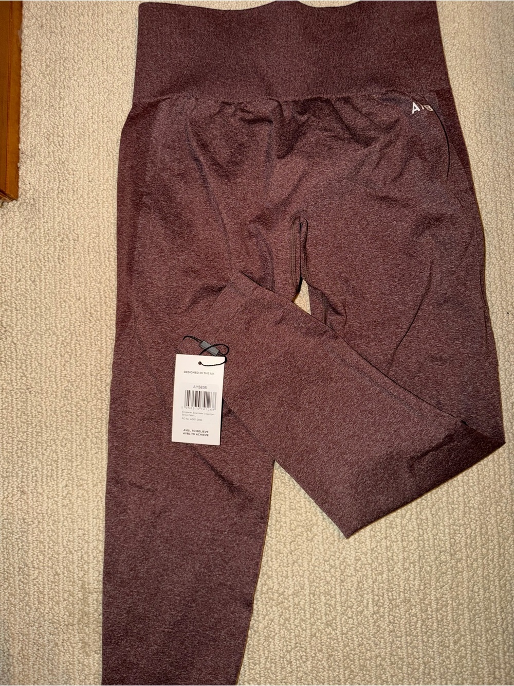 AYBL Maroon High-Waist Seamless Leggings